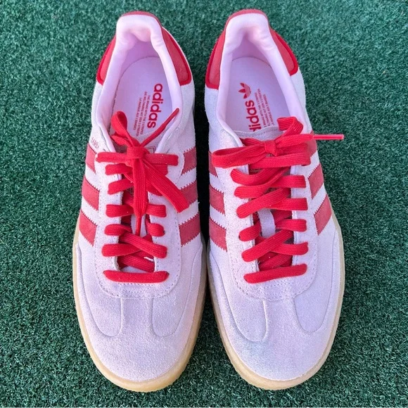 NWT Adidas Samba Sneaker Suede Leather Clear Pink Better Scarlet Red Gum 10.5 - Picture 14 of 14
